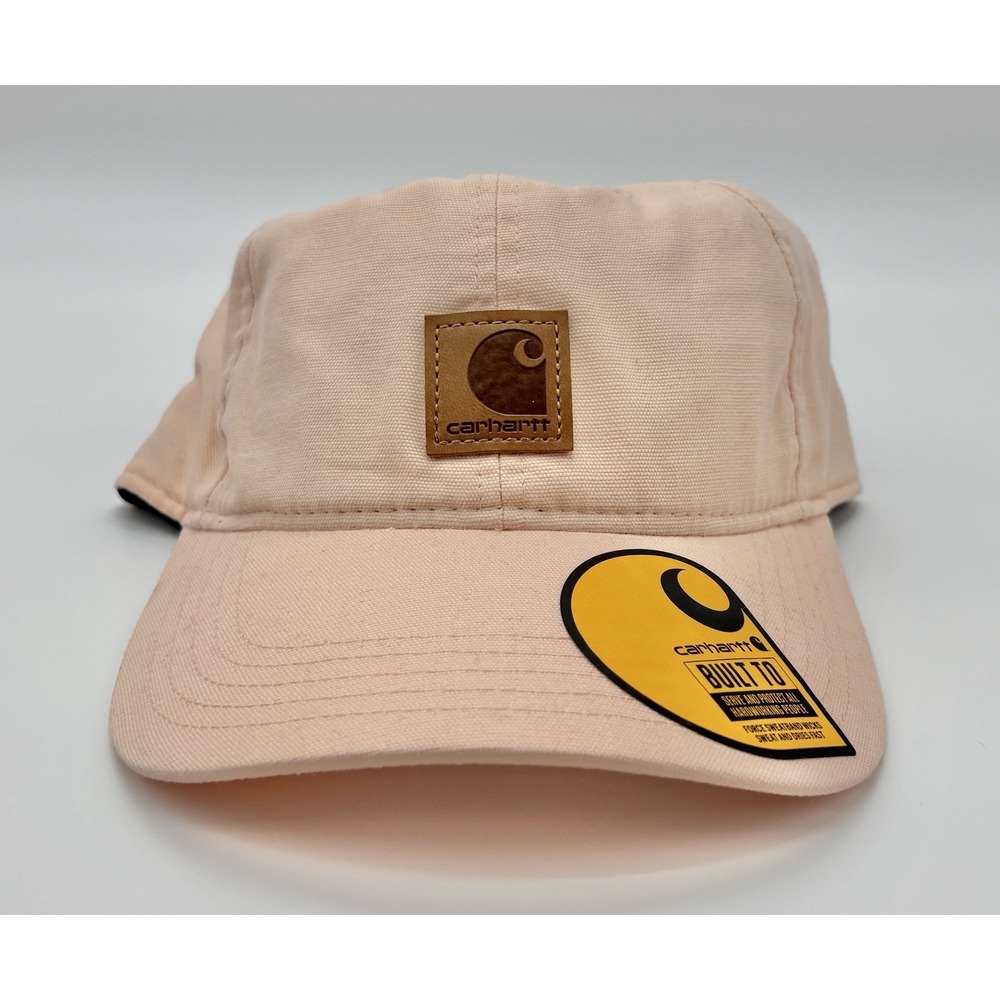 Carhartt Canvas Cap Light Pink Peach Adjustable Hat One Size 100289-Q74